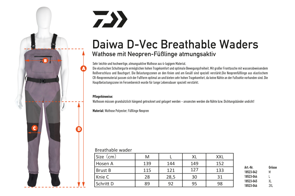 Daiwa D-Vec Breathable Waders <span>| Waders</span> Daiwa D-Vec Breathable Waders <span>| Waders</span>