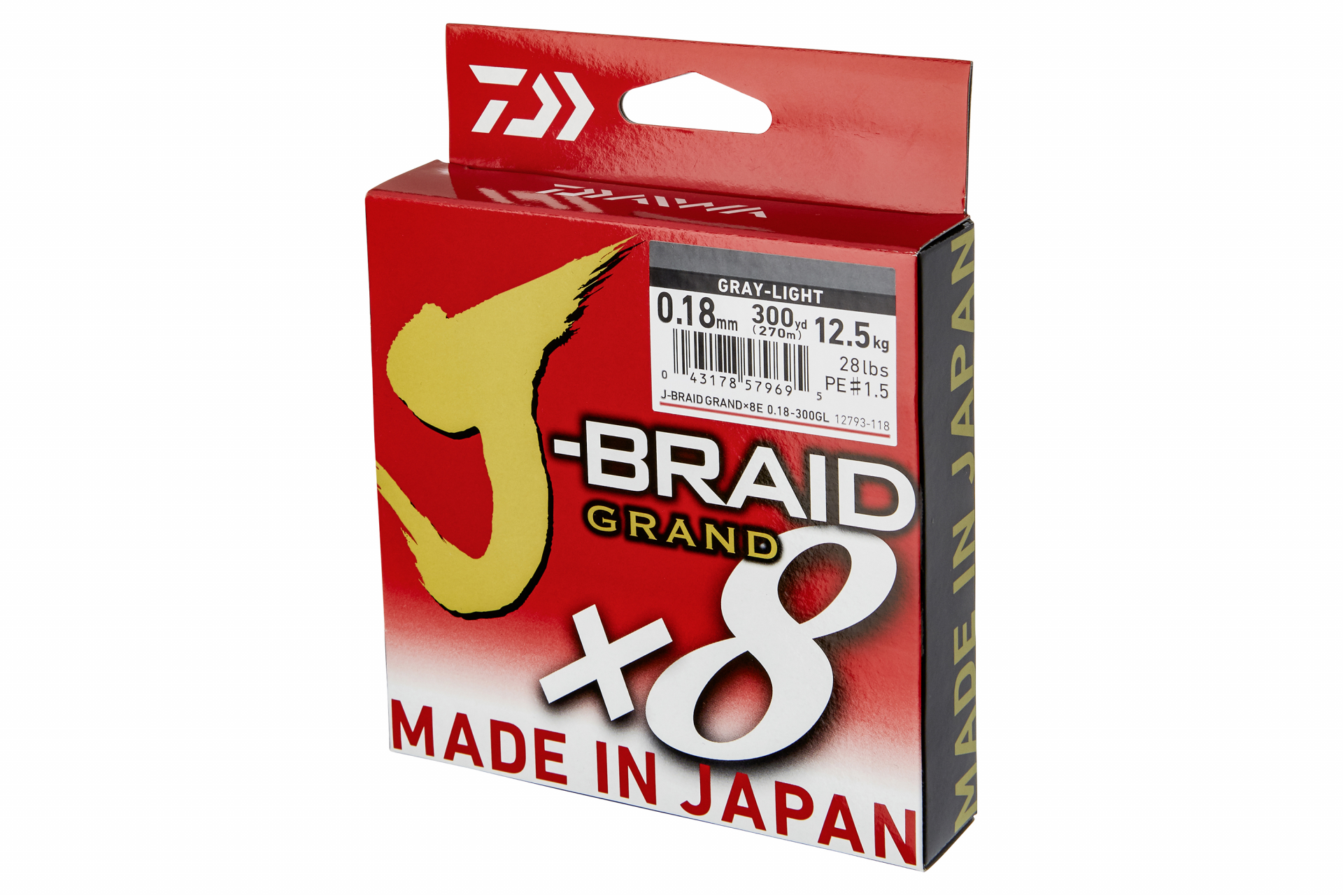 Daiwa J-braid Grand X8 1500 M 0.280 mm : : Sports